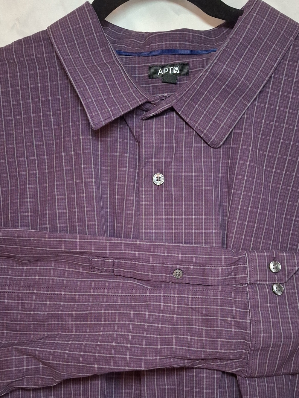 Apt. 9 Purple Plaid Dress Shirt